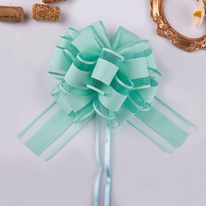 Christmas Gift Decorative Ribbon Flowers green