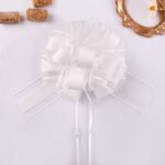 Christmas Gift Decorative Ribbon Flowers white