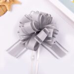 Christmas Gift Decorative Ribbon Flowers grey
