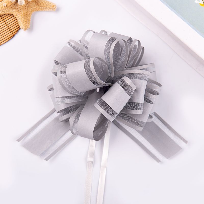 Christmas Gift Decorative Ribbon Flowers grey Christmas Gift Decorative Ribbon Flowers grey