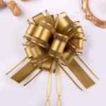 Christmas Gift Decorative Ribbon Flowers gold