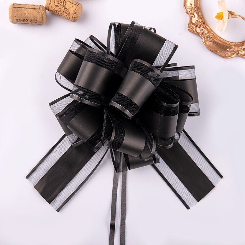 Christmas Gift Decorative Ribbon Flowers black Christmas Gift Decorative Ribbon Flowers black