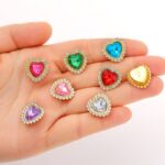 Bouquet Decoration Heart-Shaped Gemstone display