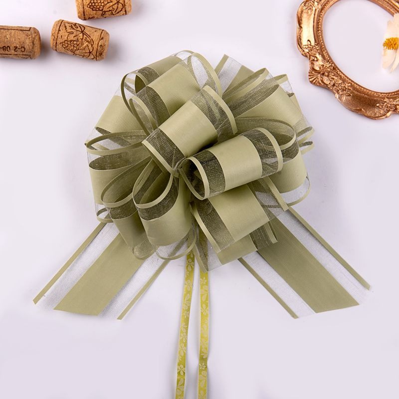 Christmas Gift Decorative Ribbon Flowers grey green Christmas Gift Decorative Ribbon Flowers grey green