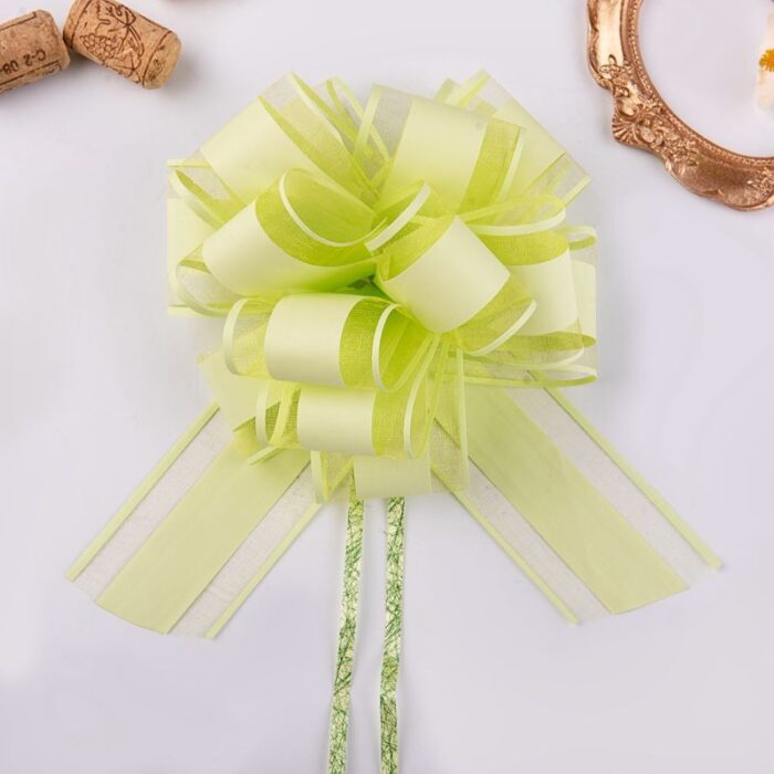Christmas Gift Decorative Ribbon Flowers fluorescent green