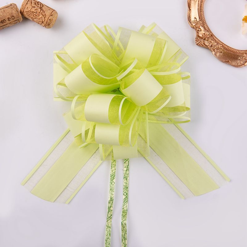 Christmas Gift Decorative Ribbon Flowers fluorescent green Christmas Gift Decorative Ribbon Flowers fluorescent green