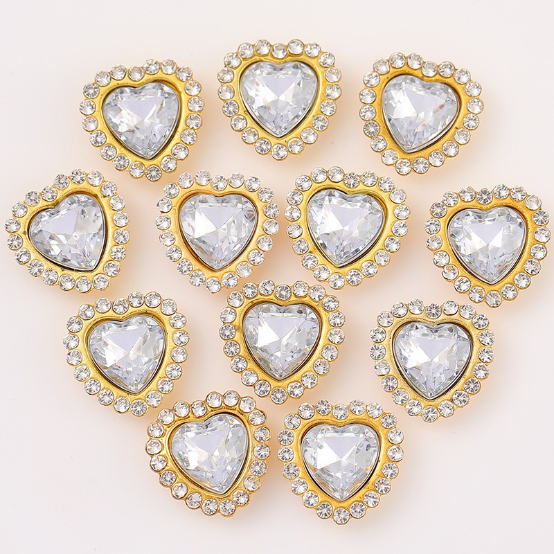 Bouquet Decoration Heart-Shaped Gemstone white Bouquet Decoration Heart-Shaped Gemstone white