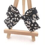 Leopard Print Bow black