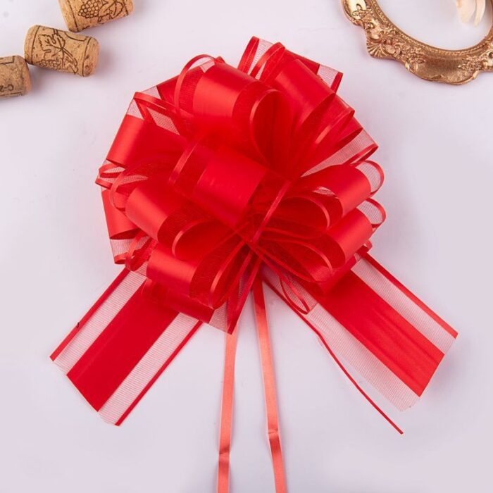 Christmas Gift Decorative Ribbon Flowers red