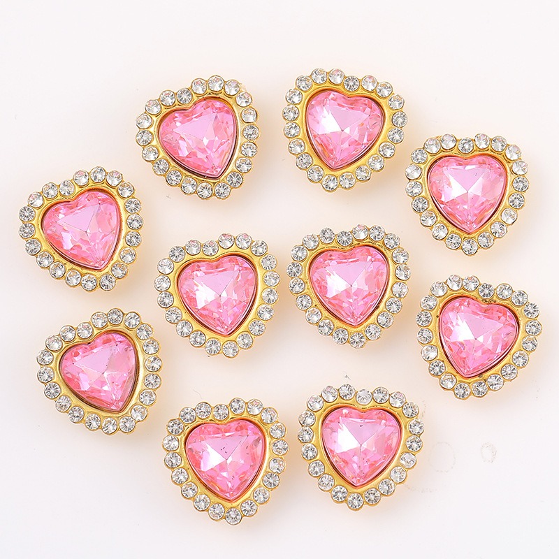Bouquet Decoration Heart-Shaped Gemstone pink Bouquet Decoration Heart-Shaped Gemstone pink