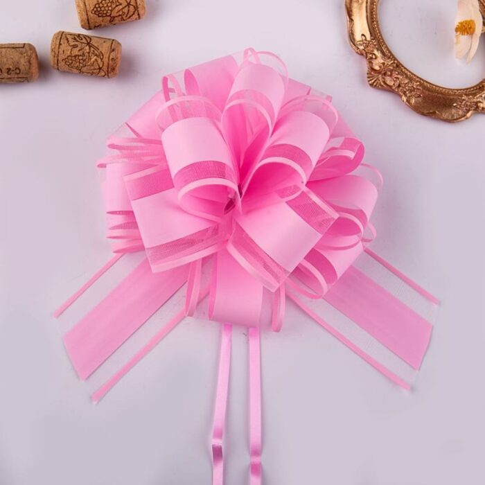 Christmas Gift Decorative Ribbon Flowers pink