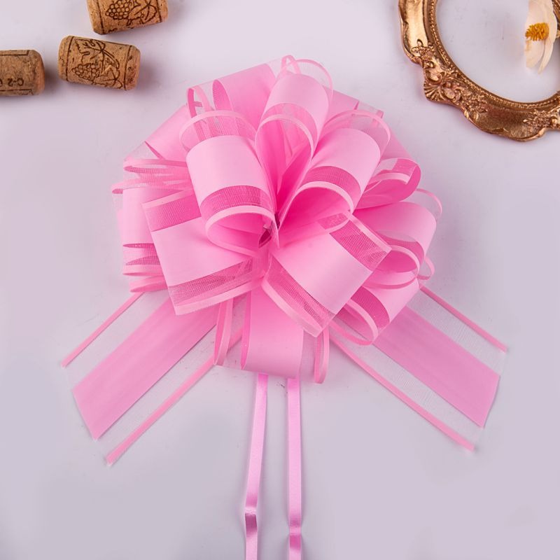 Christmas Gift Decorative Ribbon Flowers pink Christmas Gift Decorative Ribbon Flowers pink