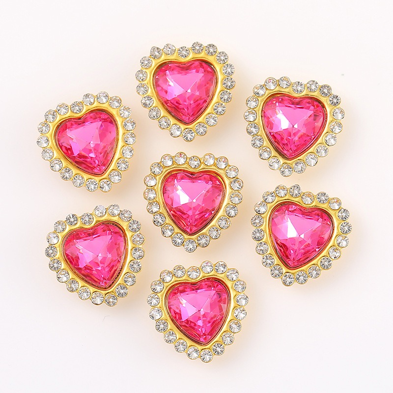 Bouquet Decoration Heart-Shaped Gemstone rose red Bouquet Decoration Heart-Shaped Gemstone rose red