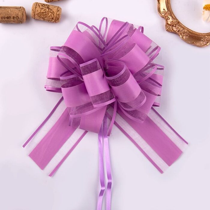 Christmas Gift Decorative Ribbon Flowers rose purple