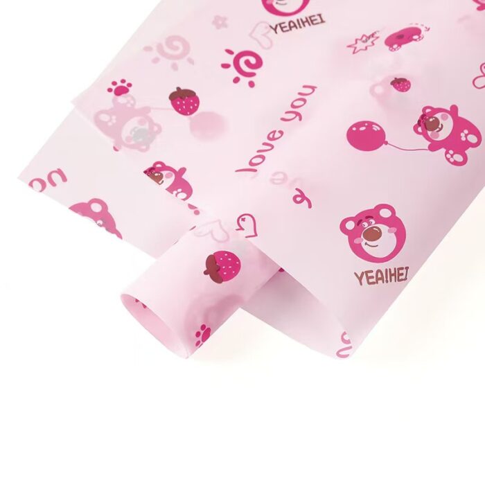 Losto Bear Gift Wrap Sheets pink