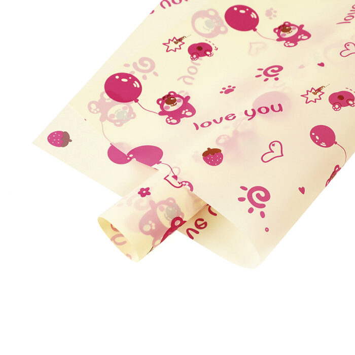 Losto Bear Gift Wrap Sheets yellow