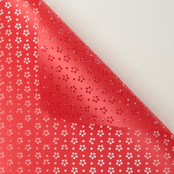 Floral Hollow Wrapping Paper red