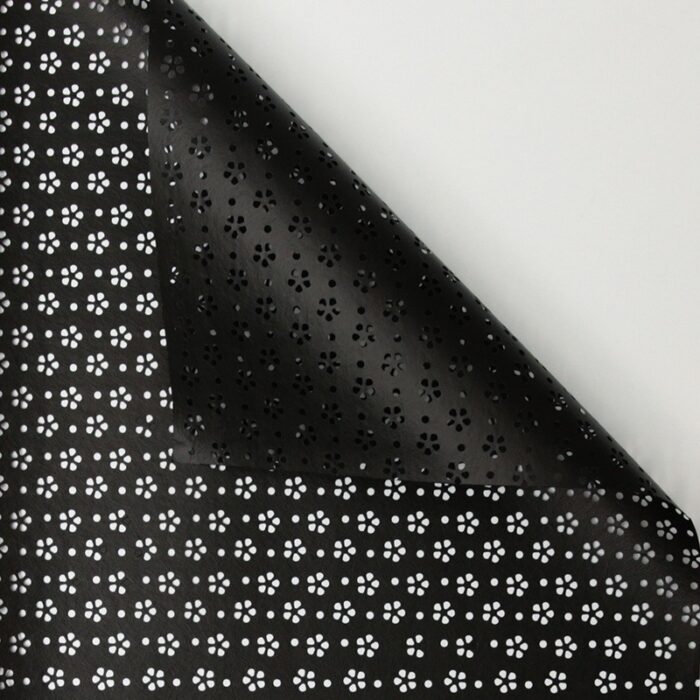 Floral Hollow Wrapping Paper black