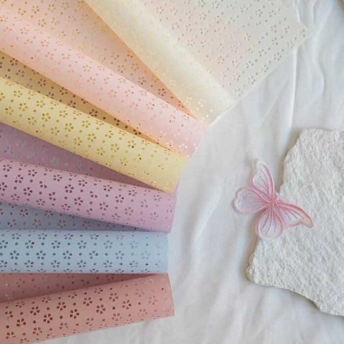Floral Hollow Wrapping Paper display