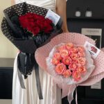 Floral Hollow Wrapping Paper for rose bouquet