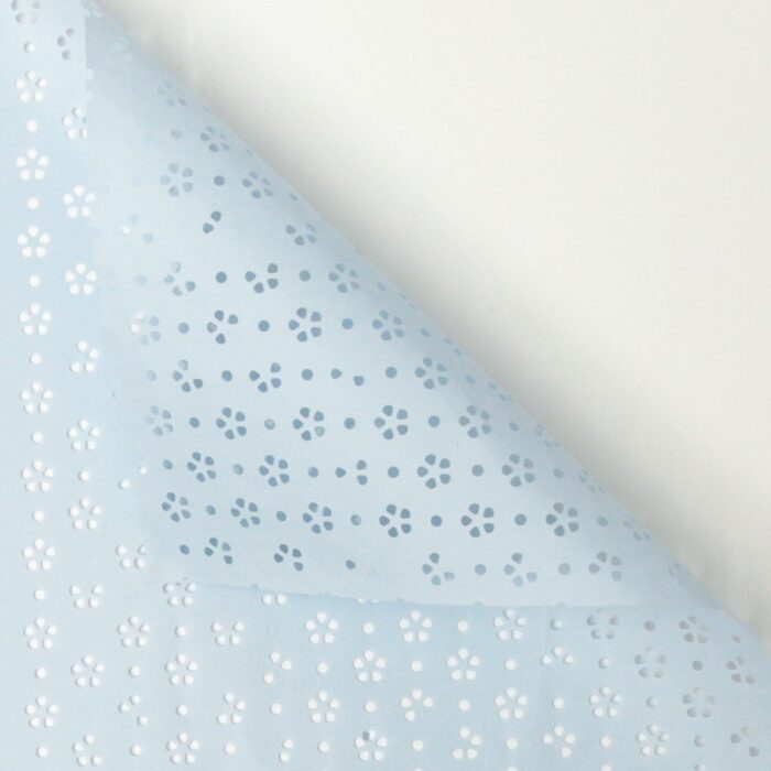 Floral Hollow Wrapping Paper blue
